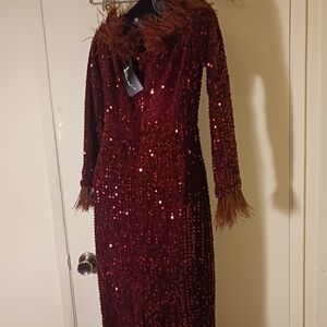 Glamorous Long Sleeve Sequin Dress